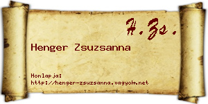 Henger Zsuzsanna névjegykártya